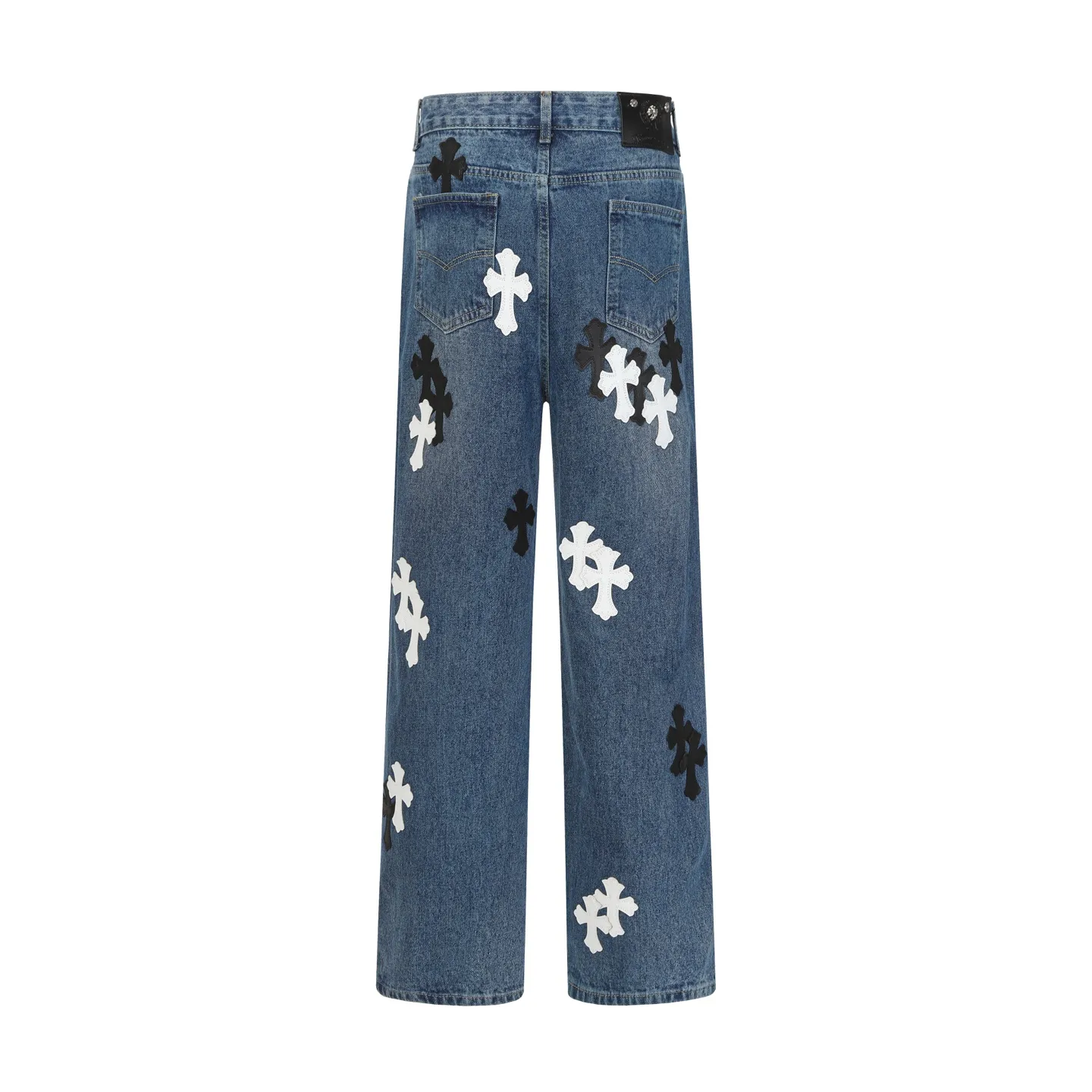 P270 Cross-border model, please do not place an order if you are pursuing quality - Chrome Hearts/Chrome Hearts Cross ✝️ Inlaid embroidered washed jeans, trousers and casual pants - High weight, high density and high quality. The wool is soft, delicate and skin-friendly. It feels soft and silky. It has excellent warmth and skin-friendly properties - Custom-woven and dyed, no color difference. No matter the fabric or workmanship details, it beats the ordinary version on the market - Hardware zipper accessories are all customized, full of details -Colour: washed blue -Size: 28 30 32 34 36